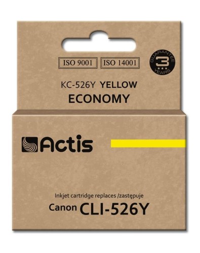 Tusz ACTIS KC-526Y (zamiennik Canon CLI-526Y; Standard; 10 ml; żółty) - 847710