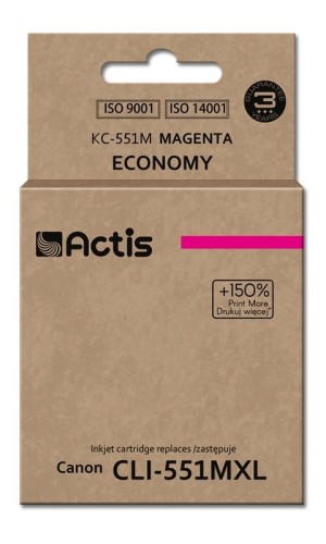 Tusz ACTIS KC-551M (zamiennik Canon CLI-551M; Standard; 12 ml; czerwony) - 847716