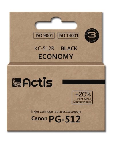 Tusz ACTIS KC-512R (zamiennik Canon PG-512; Standard; 15 ml; czarny) - 847810
