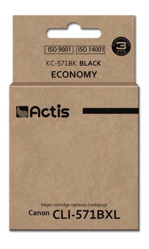 Tusz ACTIS KC-571BK (zamiennik Canon CLI-571BK; Standard; 12 ml; czarny) - 847719