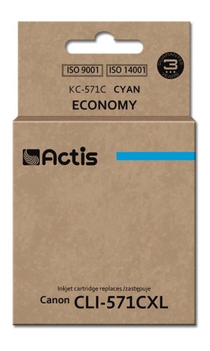 Tusz ACTIS KC-571C (zamiennik Canon CLI-571C; Standard; 12 ml; niebieski) - 847720