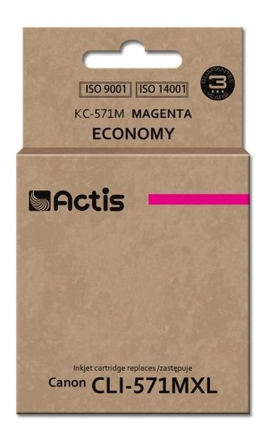 Tusz ACTIS KC-571M (zamiennik Canon CLI-571M; Standard; 12 ml; czerwony) - 847721