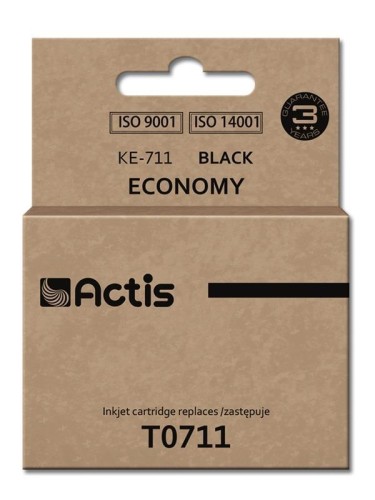 Tusz ACTIS KE-711 (zamiennik Epson T0711, T0891, T1001; Standard; 15 ml; czarny) - 847816