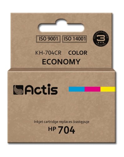 Tusz ACTIS KH-704CR (zamiennik HP 704 CN693AE; Standard; 9 ml; kolor) - 1130449