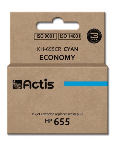 Tusz ACTIS KH-655CR (zamiennik HP 655 CZ110AE; Standard; 12 ml; niebieski) - 847906