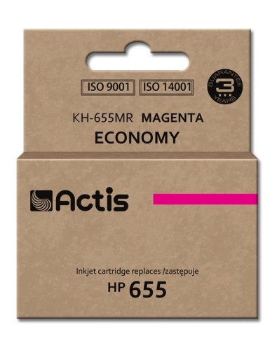 Tusz ACTIS KH-655MR (zamiennik HP 655 CZ111AE; Standard; 12 ml; czerwony) - 847907