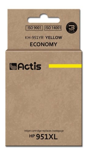 Tusz ACTIS KH-951YR (zamiennik HP 951XL CN048AE; Standard; 25 ml; żółty) - 847883