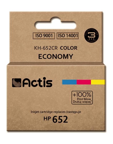 Tusz ACTIS KH-652CR (zamiennik HP 652 F6V24AE; Standard; 15 ml; kolor) - 848140
