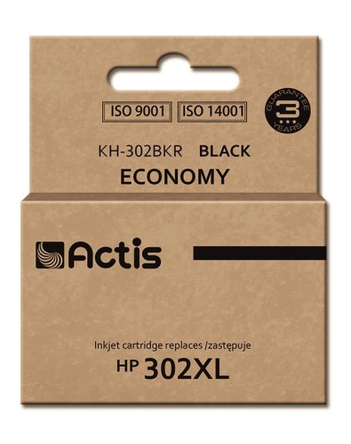 Tusz ACTIS KH-302BKR (zamiennik HP 302XL F6U68AE; Premium; 15 ml; czarny) - 848141