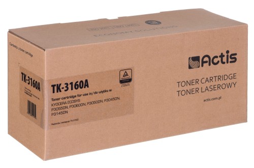 Toner Actis TK-3160A (zamiennik Kyocera TK-3160; Supreme; 12500 stron; czarny) - 1129968