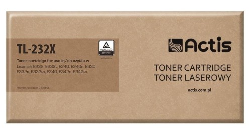 Toner ACTIS TL-232X (zamiennik Lexmark 24016SE/34016SE; Standard; 6000 stron; czarny) - 847389