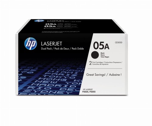 Toner HP zestaw HP 05A, HP05A=CE505D, zawiera 2 szt. czarny CE505A - 955971