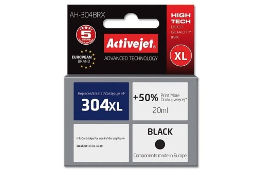 TUSZ ACTIVEJET HP 304XL BLACK 20ML  AH-304BRX - 621632
