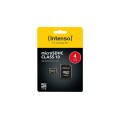 Intenso MicroSDHC - Karta pamięci 4 GB Class 10 20/12 MB/s z adapterem - 1184934