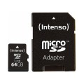 Intenso MicroSDXC - Karta pamięci 64 GB Class 10 12/20 MB/s z adapterem - 1173114