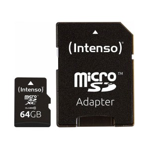 Intenso MicroSDXC - Karta pamięci 64 GB Class 10 12/20 MB/s z adapterem