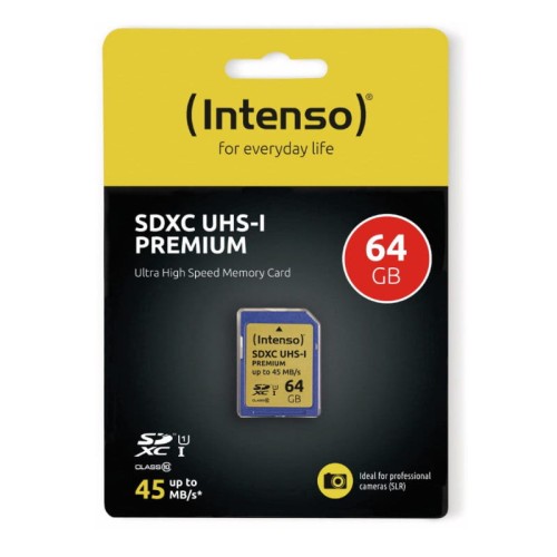 Intenso SDXC - Karta pamięci 64 GB Class 10 U1 UHS-1 10/45 MB/s - 1173117