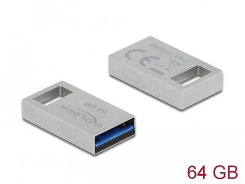 Pendrive Delock 64GB USB 3.0 micro metalowa obudowa - 978664