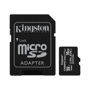 Kingston karta pamięci microSDHC Canvas Select Plus (16GB | class 10 | UHS-I | 100 MB/s) + adapter