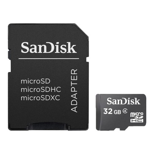 Karta pamięci MicroSDHC SanDisk 32GB Class 4 + adapter - 1278709