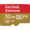 Karta pamięci MicroSDHC SanDisk Extreme 32GB 100/60 MB/s A1 Class 10 V30 UHS-I U3 - GoPro - 1238599