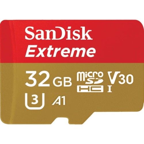 Karta pamięci MicroSDHC SanDisk Extreme 32GB 100/60 MB/s A1 Class 10 V30 UHS-I U3 - GoPro - 1238599