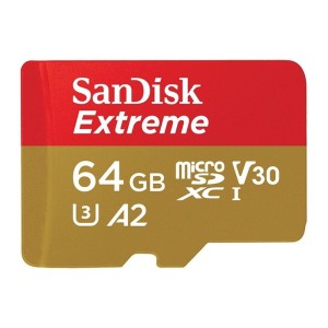 Karta pamięci MicroSDXC SanDisk EXTREME 64GB 160/60 MB/s A2 C10 V30 UHS-I U3 ActionCam