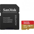Karta pamięci MicroSDXC SanDisk EXTREME 64GB 160/60 MB/s A2 C10 V30 UHS-I U3 ActionCam - 780720