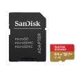 Karta pamięci MicroSDXC SanDisk EXTREME 64GB 160/60 MB/s A2 Class 10 V30 UHS-I U3 + adapter - 1294044