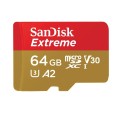 Karta pamięci MicroSDXC SanDisk EXTREME 64GB 160/60 MB/s A2 Class 10 V30 UHS-I U3 + adapter - 1294045