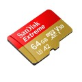 Karta pamięci MicroSDXC SanDisk EXTREME 64GB 160/60 MB/s A2 Class 10 V30 UHS-I U3 + adapter - 1294046