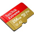 Karta pamięci MicroSDXC SanDisk EXTREME 256GB 160/90 MB/s A2 Class 10 V30 UHS-I U3 + adapter - 1235159