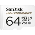 Karta pamięci MicroSDXC SanDisk High Endurance 64GB 100/40 MB/s A1 Class 10 V30 UHS-I U3 + adapter - 1287916