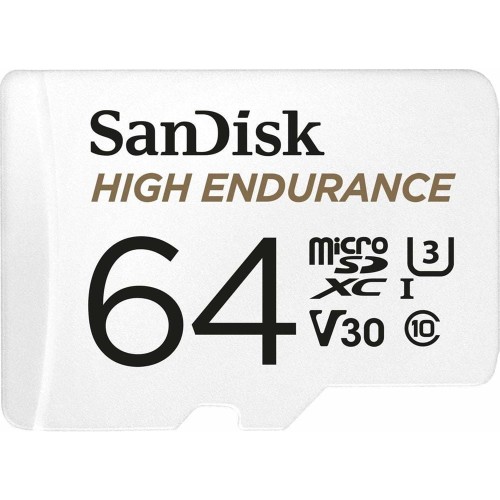 Karta pamięci MicroSDXC SanDisk High Endurance 64GB 100/40 MB/s A1 Class 10 V30 UHS-I U3 + adapter - 1268456