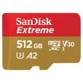 Karta pamięci microSDXC SanDisk EXTREME 512GB 160/90 MB/s A2 C10 V30 UHS-I U3 Mobile + Adapter - 1231725
