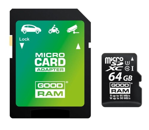 GOODRAM Karta Pamięci Micro SDHC 64GB Class 10 UHS-I + Adapter - 412862