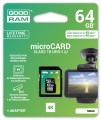 GOODRAM Karta Pamięci Micro SDHC 64GB Class 10 UHS-I + Adapter - 603019