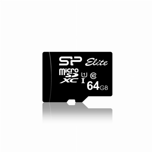 Karta pamięci Silicon Power microSDXC Elite 64GB CL10 UHS-1 (U1) + ADAPTER microSD-SD (SP064GBSTXBU1V10SP) - 780968