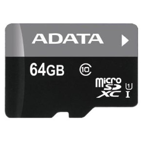 Karta pamięci ADATA microSDXC Premier 64GB UHS-I Class 10 + adapter