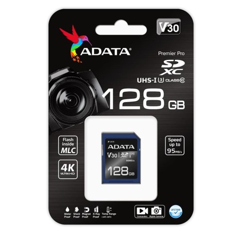 ADATA Premier Pro SDXC UHS-I U3 128GB 95/60 MB/s - 497876