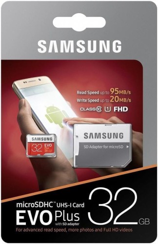 Karta pamięci Samsung 32GB MicroSDHC Evo Plus + adapter SD - 690364