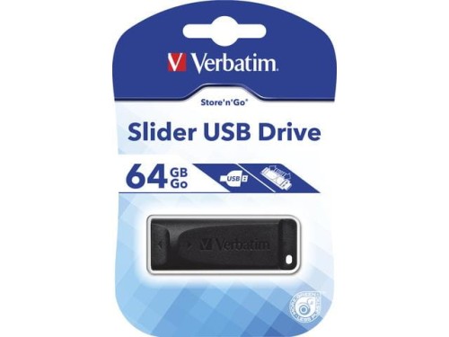 Pendrive Verbatim 64GB Slider USB 2.0 - 690819