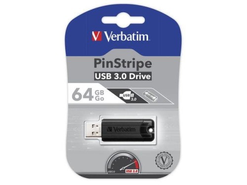 Pendrive Verbatim 64GB PinStripe USB 3.0 - 690816