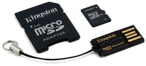 KINGSTON KARTA PAMIĘCI MICROSDHC 32GB CLASS 10 + CZYTNIK USB2.0 + SD ADAPTER