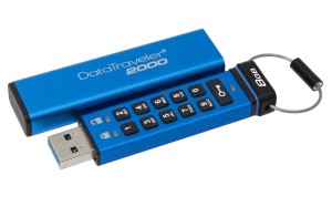 Pendrive Kingston DataTraveler 2000 8GB USB 3.1 Gen 1, AES 256-bit, FIPS 197, keypad