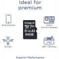 Integral UltimaPRO microSDXC - Karta pamięci 64GB C10 UHS-I U3 A2 V30 - 1101505