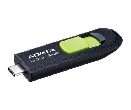 ADATA FLASHDRIVE UC300 64GB USB 3.2 BLACK&GREEN - 1157801