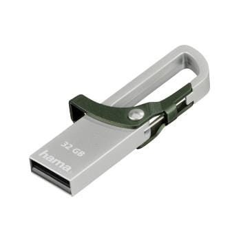 Pendrive Hama Polska Hook 123921 (32GB; USB 2.0; kolor zielony) - 780536