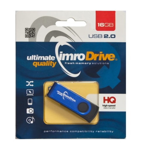 Pendrive IMRO AXIS/16GB USB (16GB; USB 2.0; kolor niebieski) - 927690