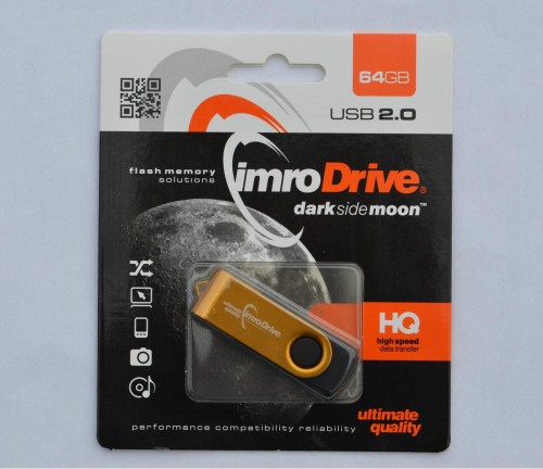 Pendrive IMRO AXIS/64G USB (64GB; USB 2.0; kolor złoty) - 927617